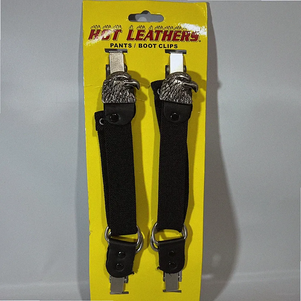 Vintage Hot Leathers Eagle 8" Bungee Motorcycle Riding Pants Boot Clips New NOS