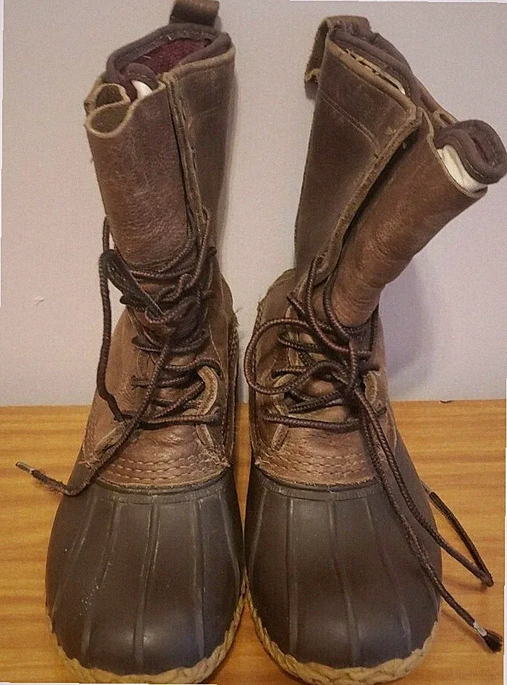 Vintage LL Bean Duck Boots Gore-Tex Thinsulate Removable Liner Sz 6 Brown EM