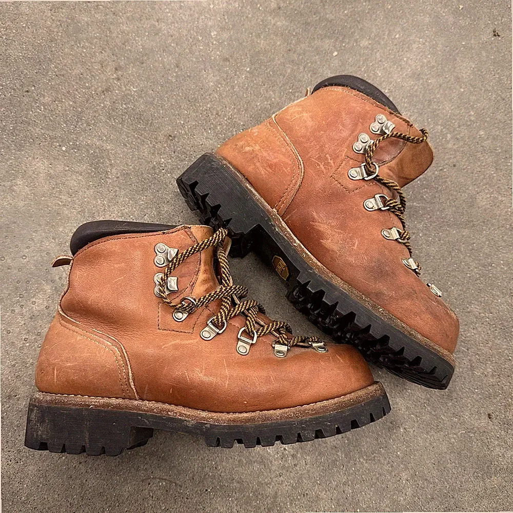 Vintage Red Wing Irish Setter Mens 5.5 C Leather Hiking Backpacking Trail Boots