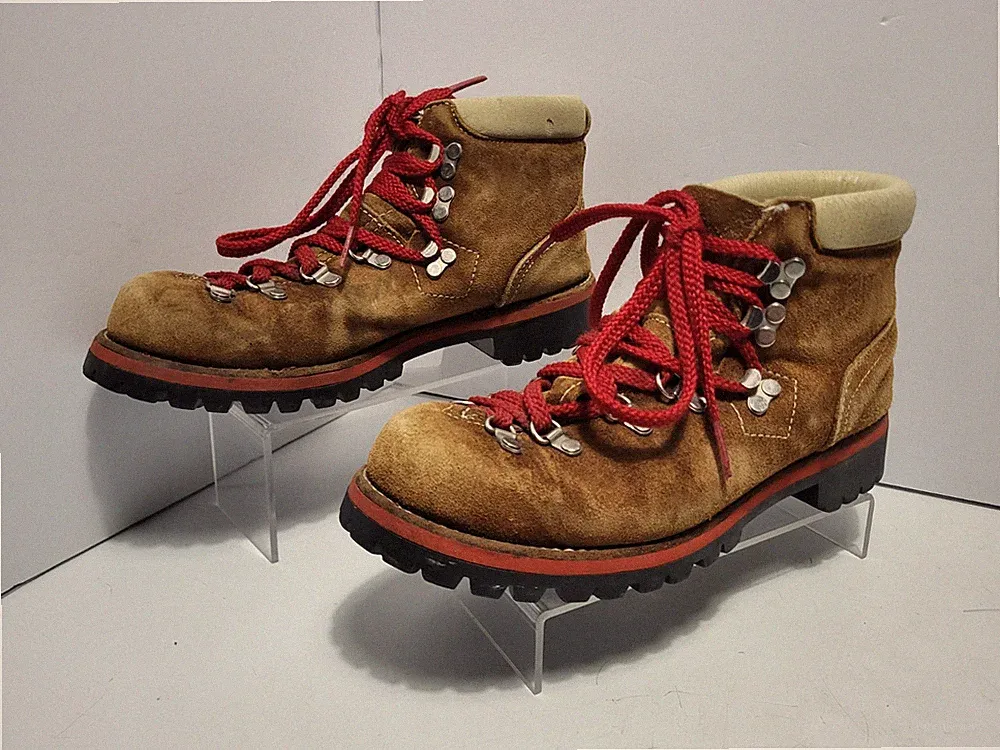 Vintage Rocky Boots Mens 9.5M Mountaineering Rough Out Leather 87132
