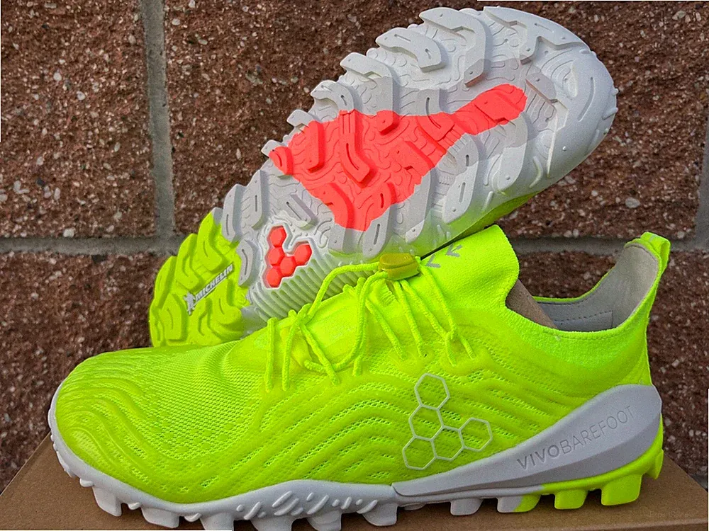 Vivobarefoot Hydra ESC Safety Yellow Neon Green Volt Minimalist Barefoot Shoes
