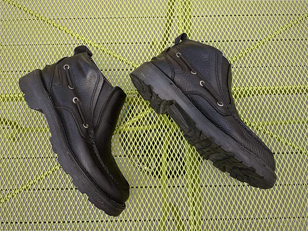 VTG 90s MEN'S 8.5 RJ COLT PULL ON BLACK LEATHER RANCHO CHUKKA HIKING BOOTS SHOES