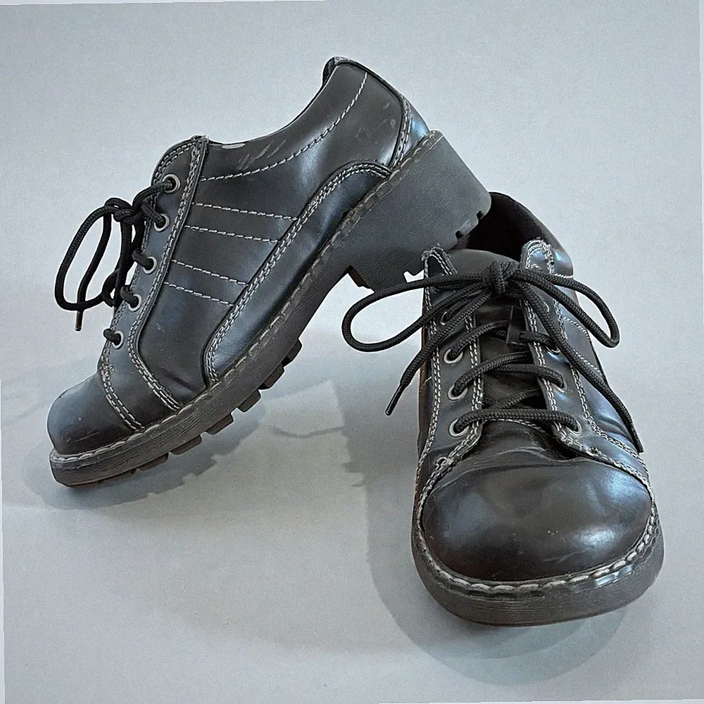 VTG No Boundaries Bayley Size 7 Platform Chunky Lug Sole Shoe Grunge 90s Y2K