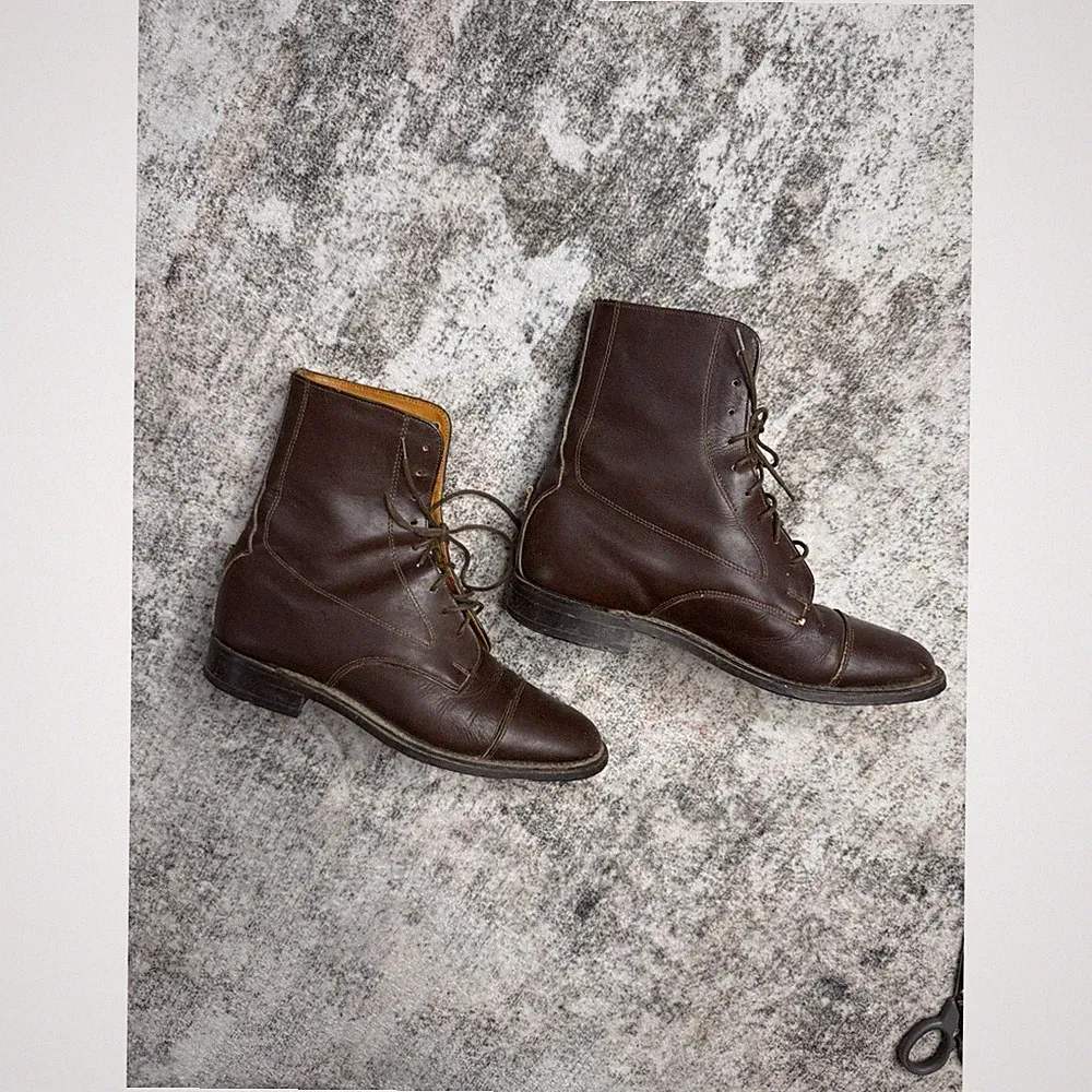 VTG Northampton Brown Leather Riding Boots Mens 7 Womens 8.5 England Equestrian