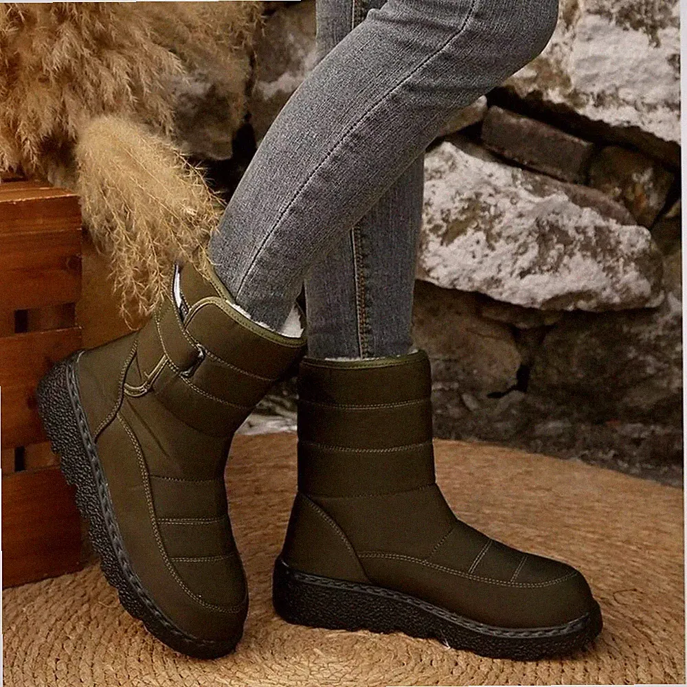 Warm Padded Waterproof Snow Boots