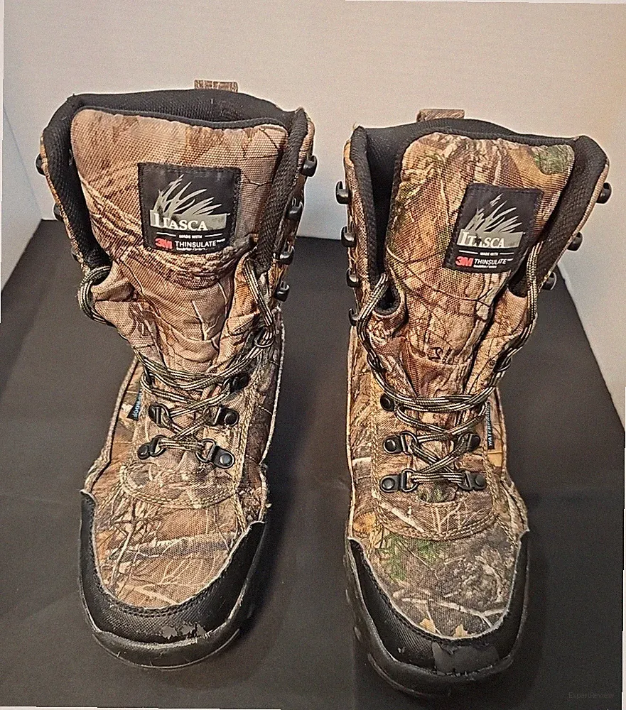 Waterproof Boots Mens Hunting Camo Lace Up Size 8 Itasca 3M Thinsulate