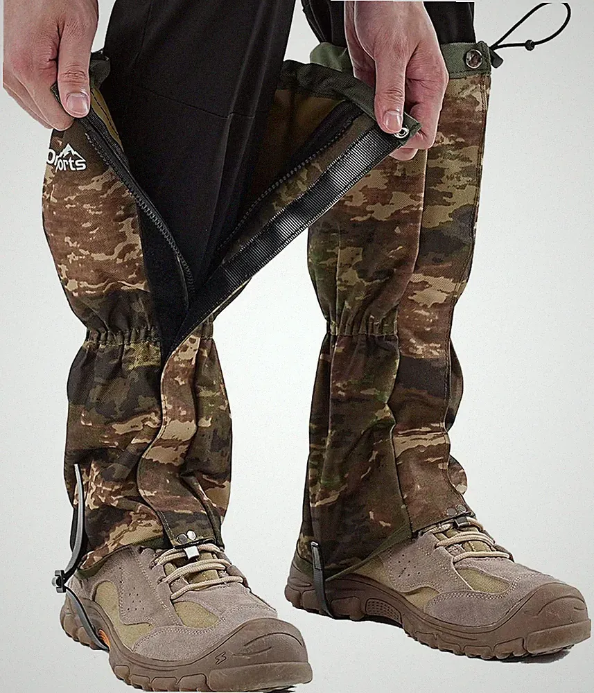 Waterproof Leg Gaiters for Men Women, Adjustable Snow Boot Gators for Hiking, Sk