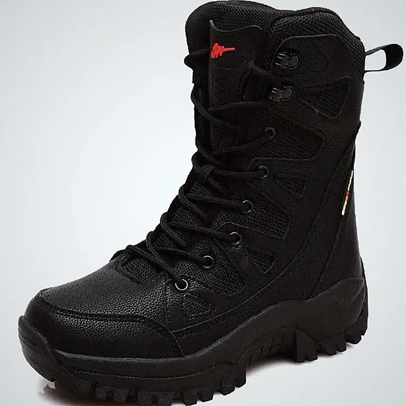 Waterproof Men's Boots Non-slip Hiking Boots High Top Winter Motorcycle Boots