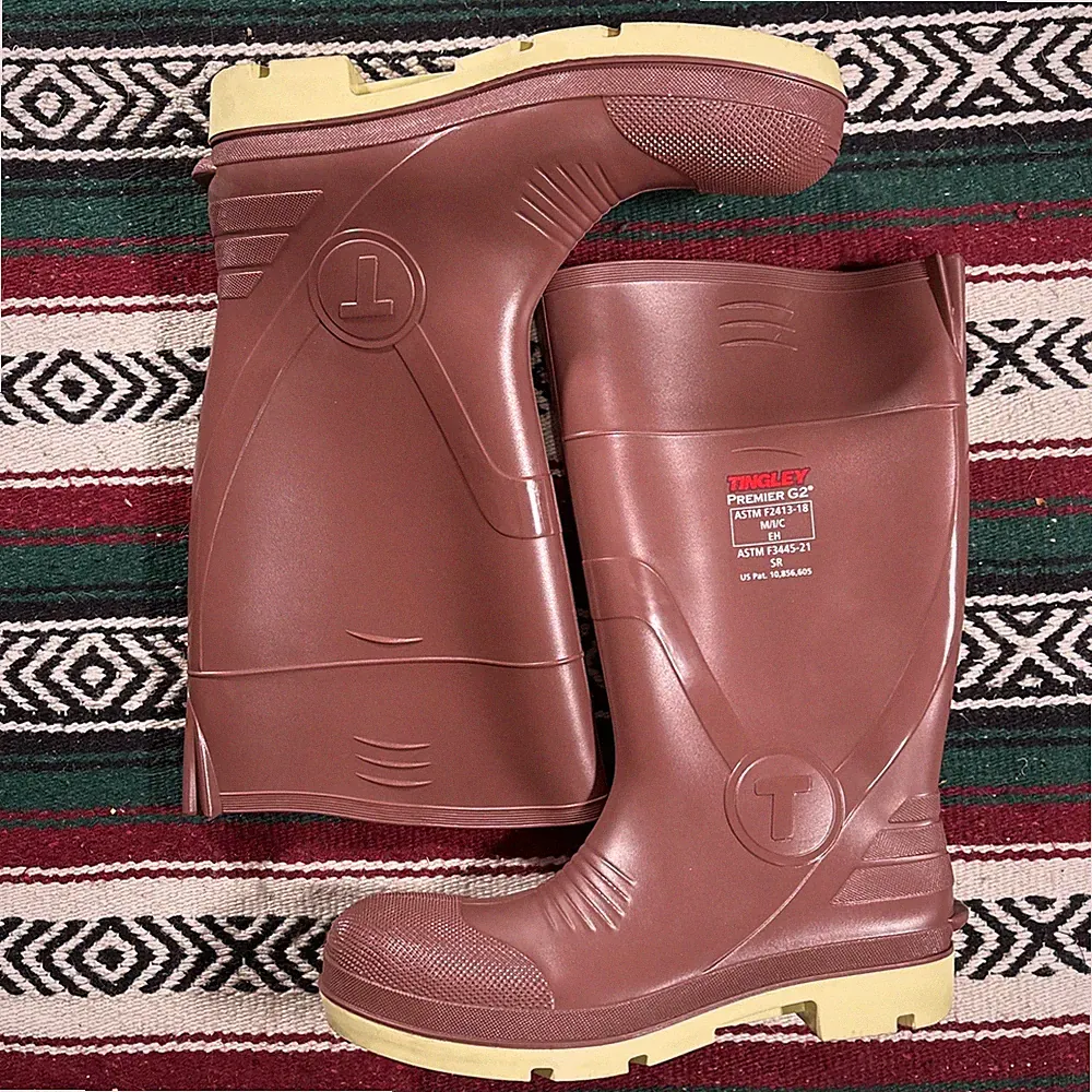 WATERPROOF Neoprene Construction Fishing Hunting Rain STEEL TOE Work Boots SZ 11