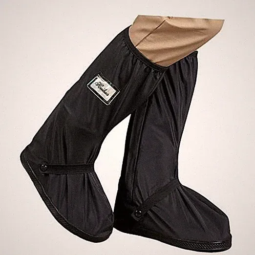 Waterproof Rain Boot Shoes 8.5-10.5 X-Wide Women/7.5-9.5 X-Wide Men Black