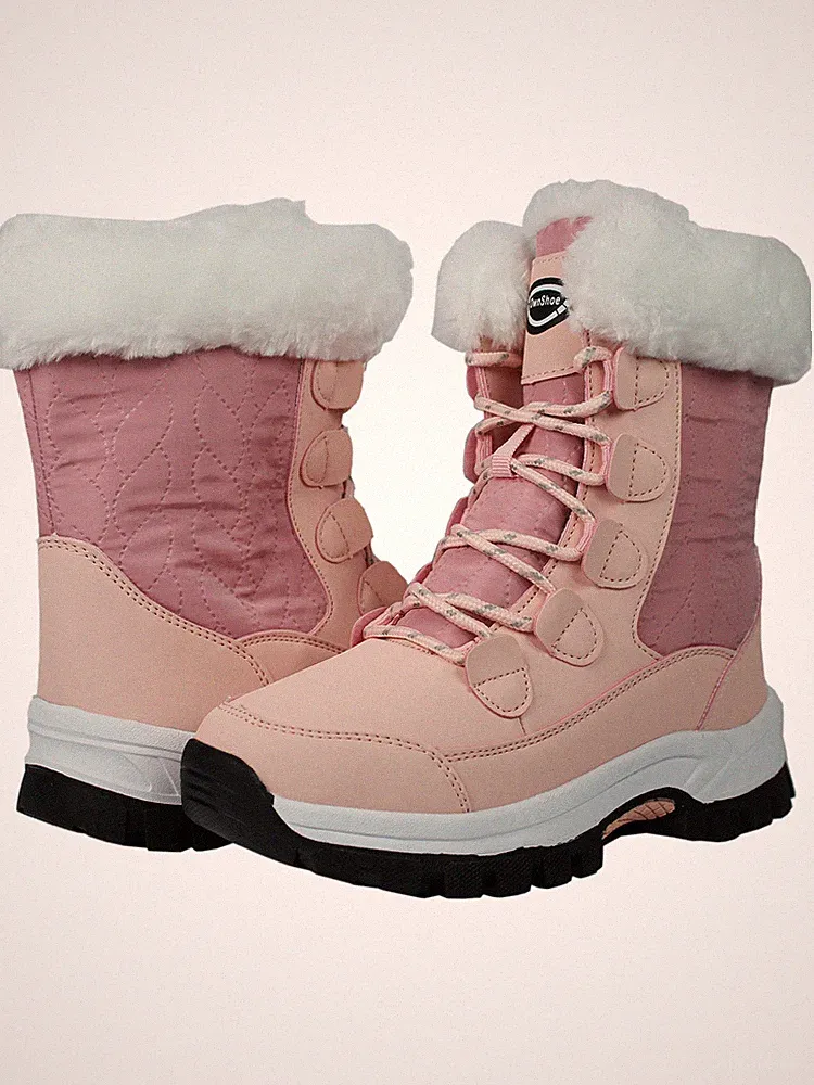 Waterproof Warm Winter Snow Boots for Women Fur Full Lined NonSlip Outdoor Shoes