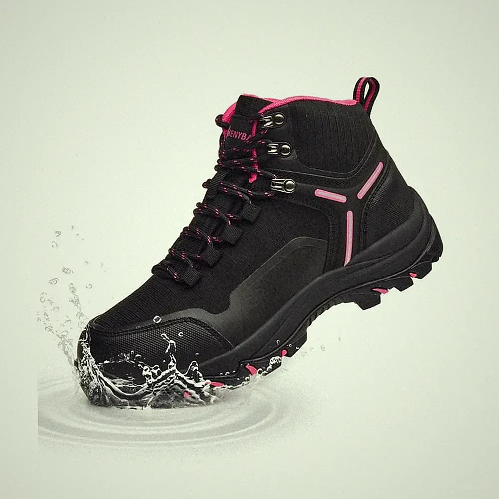 Waterproof Women's Hiking Boots with Wide Toe Box Lightweight Non-Slip Grip A...