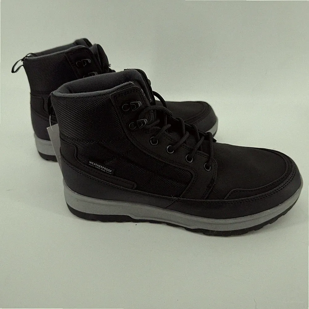 Weatherproof Jenkins Mens 8 Black Hiking Casual Boots Memory Foam 1899638
