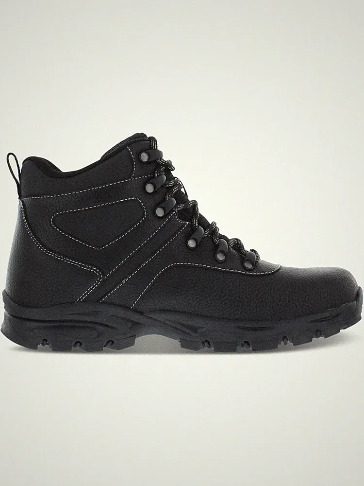 WEATHERPROOF VINTAGE Mens Black 1" Platform Jasper Block Heel Hiking Boots 12 M