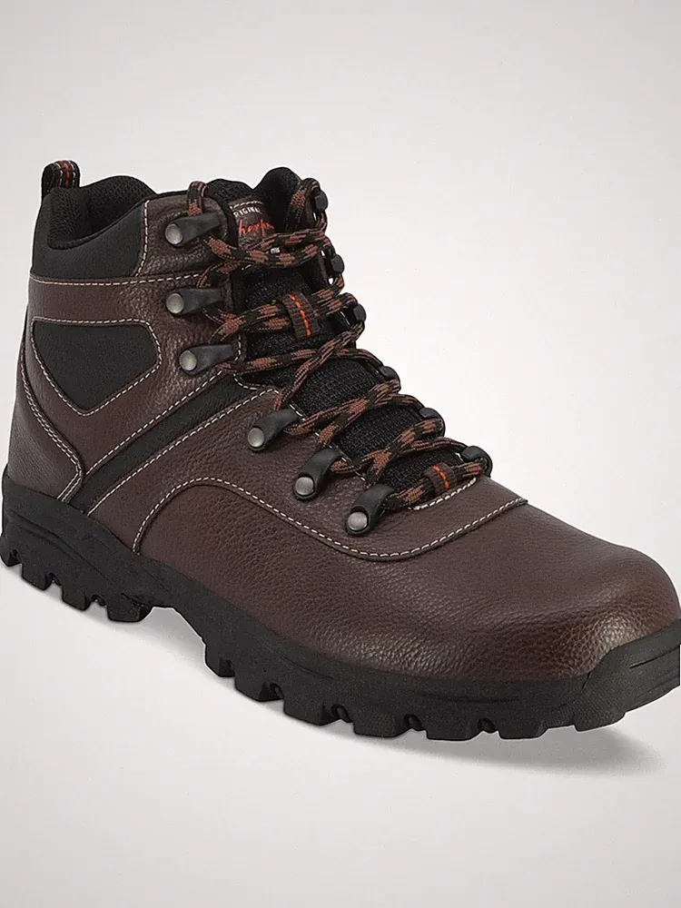 WEATHERPROOF VINTAGE Mens Brown 1" Platform Jasper Block Heel Hiking Boots 8 M