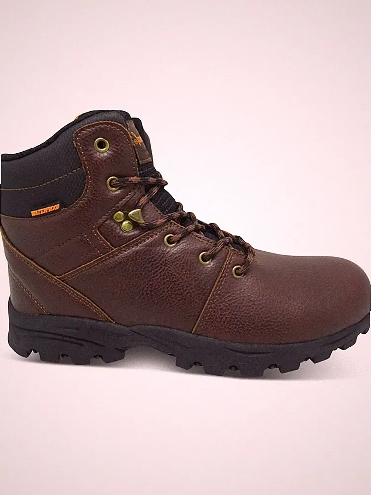WEATHERPROOF VINTAGE Mens Brown Mixed Media Jeremiah Round Toe Hiking Boots 13 M