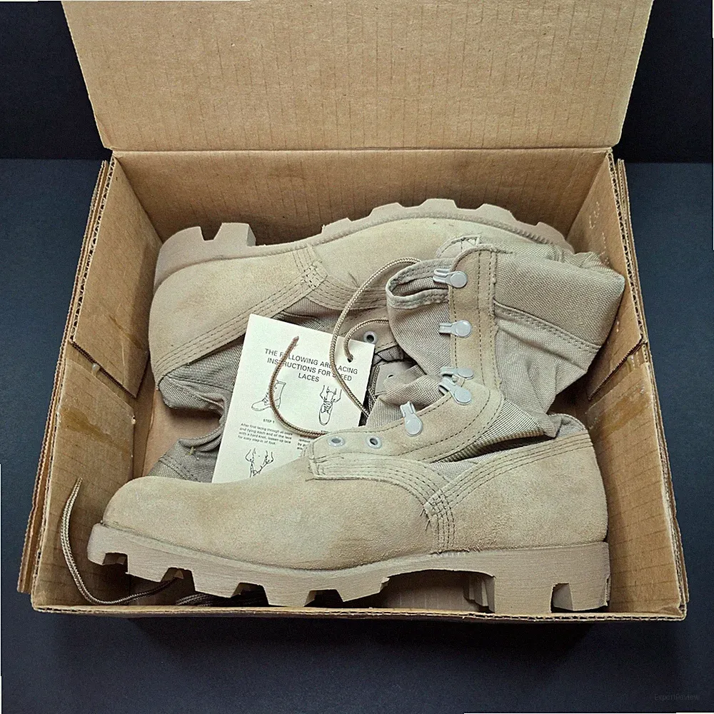 Wellco Army Combat Boots Tan Hot Weather Type II Size 7 XW – New