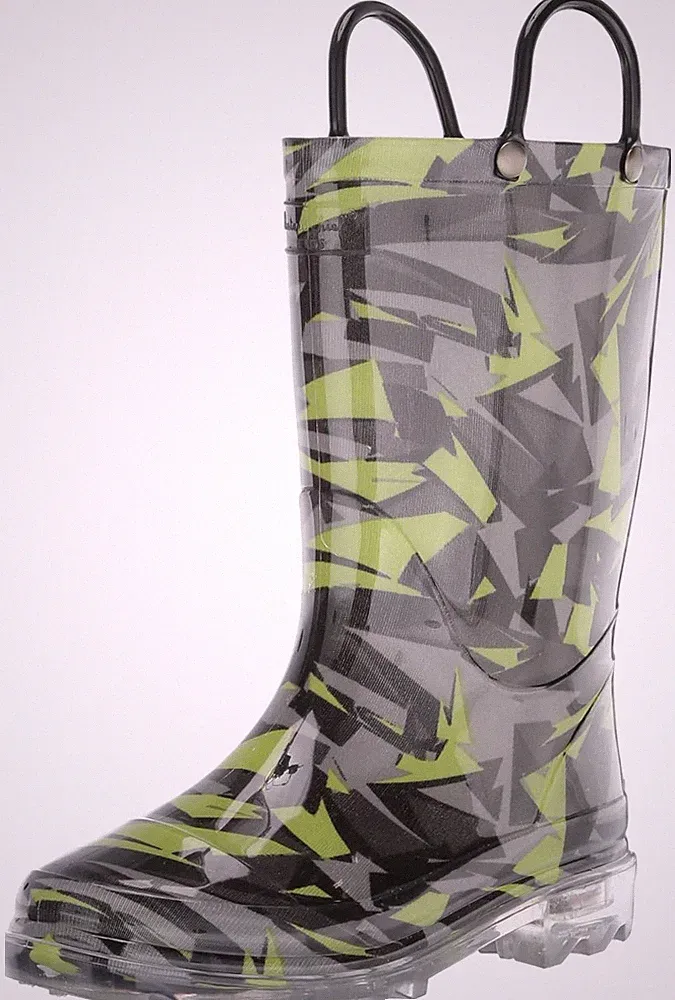 WESTERN CHIEF KIDS UNISEX SCATTER CAMO LIGHTED RAIN BOOTS MULTI 2412713P