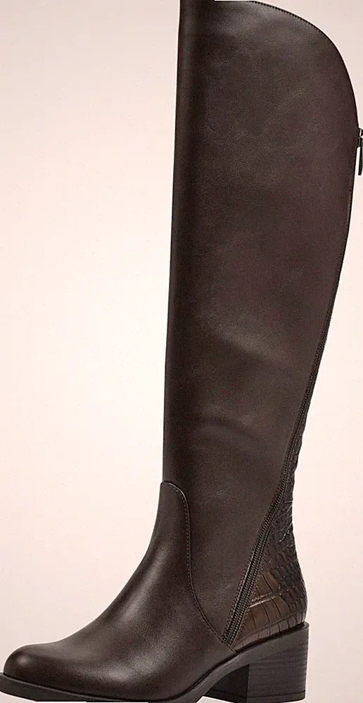 WHITE MOUNTAIN Women's Cushaw Block Heeled Tall Shaft Riding Boot