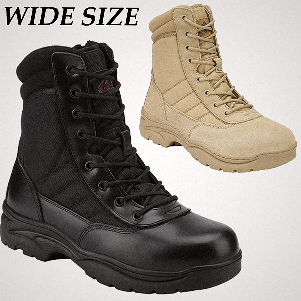 WIDE SIZE Brand New Men's Military Boots Army Combat Boots Tactical Boots