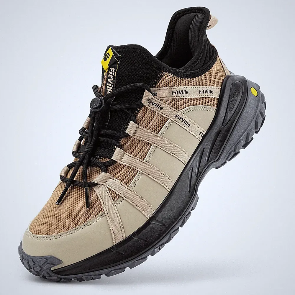 Wide Slip on Shoes for Men Walking Hiking Shoes Outdoor Trekking Loafer Arch...