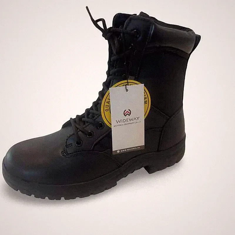 Wideway Men Black Tactical Boots Combat Military Security Work Side-Zip size 10