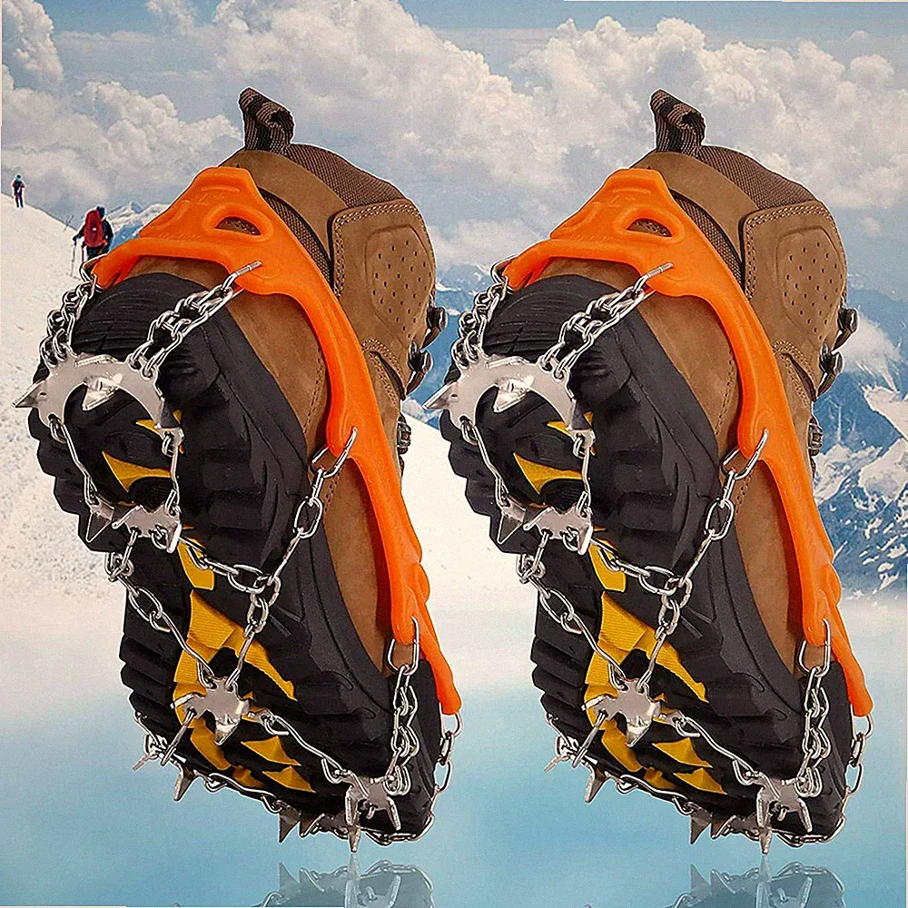 Winter Anti-Slip Crampons Snow Ice Cleats For Men Women Boot Shoes Covers Hiking