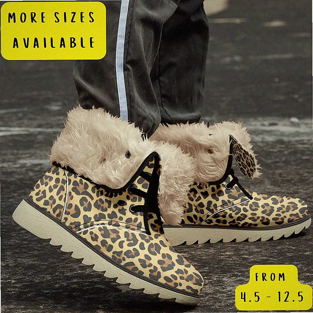 Winter boots cheetah print for women. Different sizes available 4.5-12.5