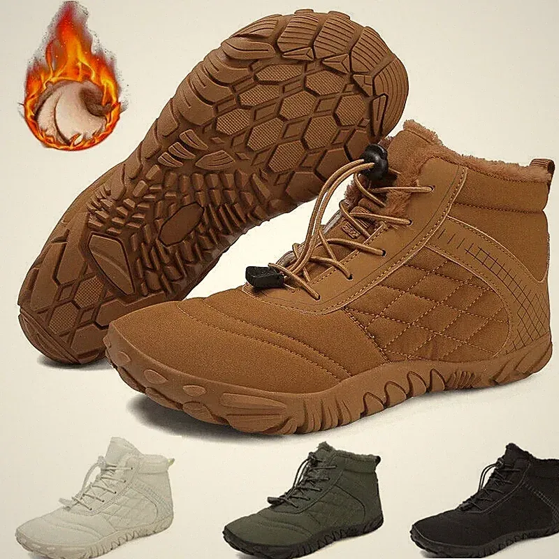 Winter Boots for Men Women Snow BareFoot Outdoor Warm Ankle Boots Hiking Shoes