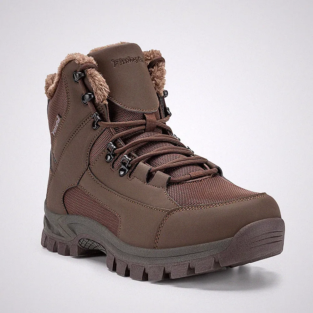 Winter Men Wide Fit Snow Boots Cold-proof Warm Thick Lined Outdoor Hiking Shoes