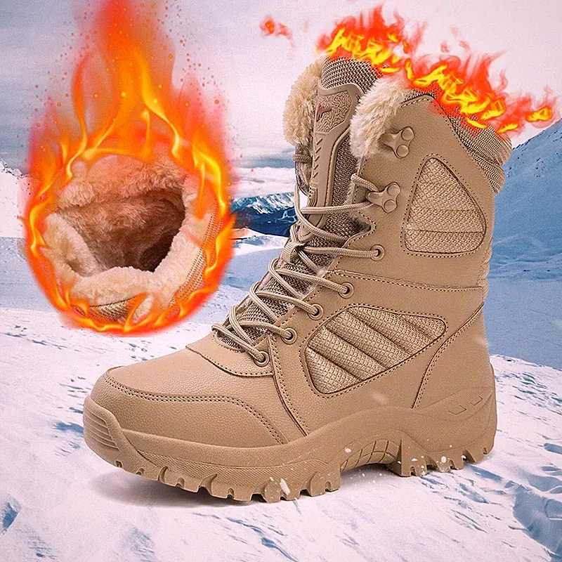 Winter Snow Boots Warm Shoes Anti Slip for Women Stylish Snow Plush Boots US