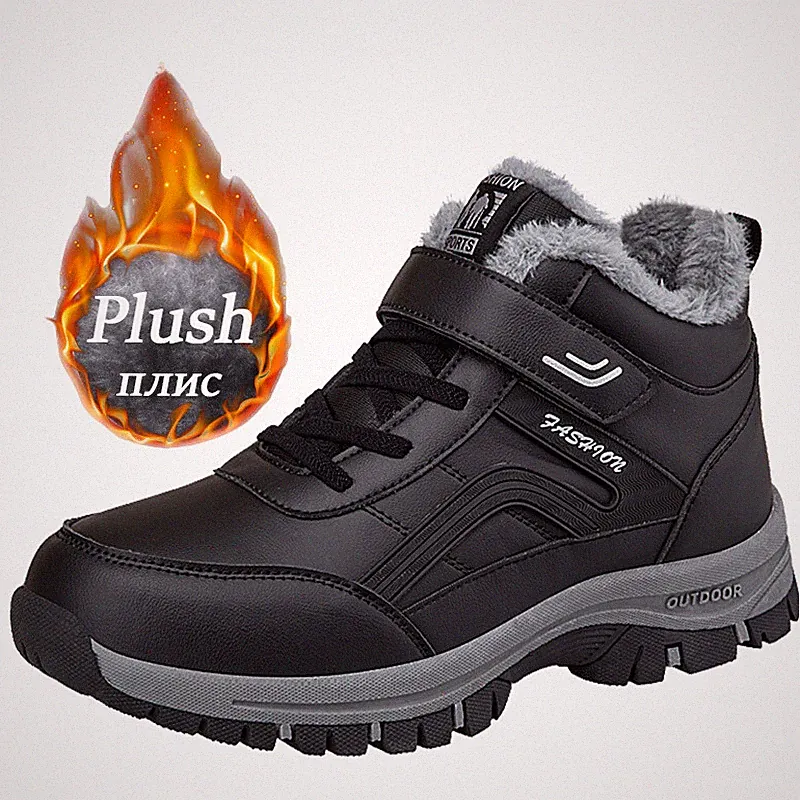 Winter Women Men Hiking Boots Outdoor Plush Warm Sneakers Waterproof Snow Boots