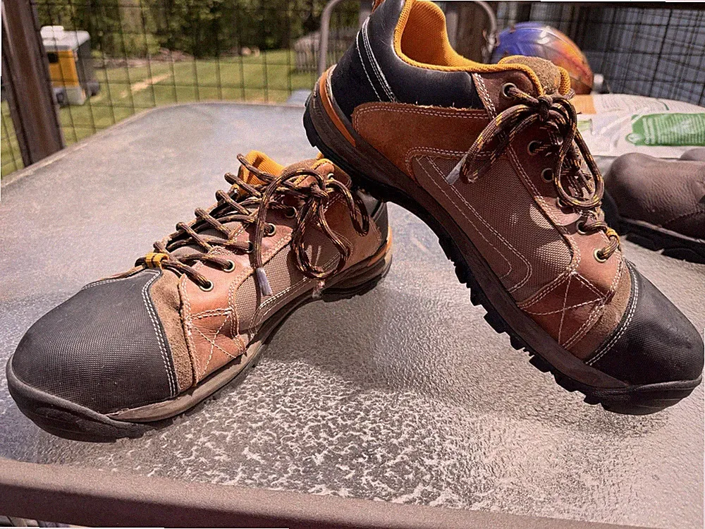 Wolverine Brown/Black/Orange US Size 13 Men's Medium Steel Toed Work Boots