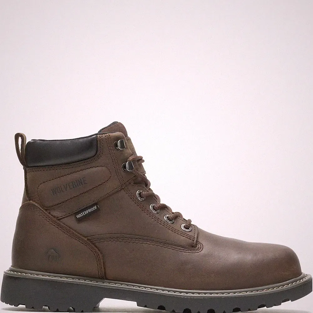 Wolverine Men Floorhand Waterproof Steel-Toe 6" Work Boot Work Boots
