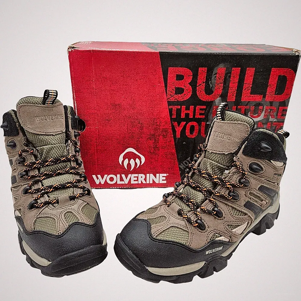 Wolverine Wilderness Hiker Mid Boots Waterproof, Liege, Bungee Cord Laces - US 9