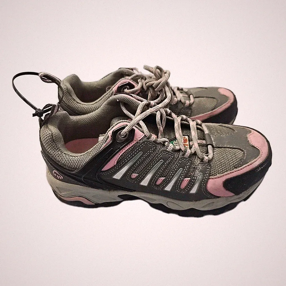 Wolverine Women's Gazelle STSP Work Shoes Grey/Pink Size 5.5M Sneakers Hiking