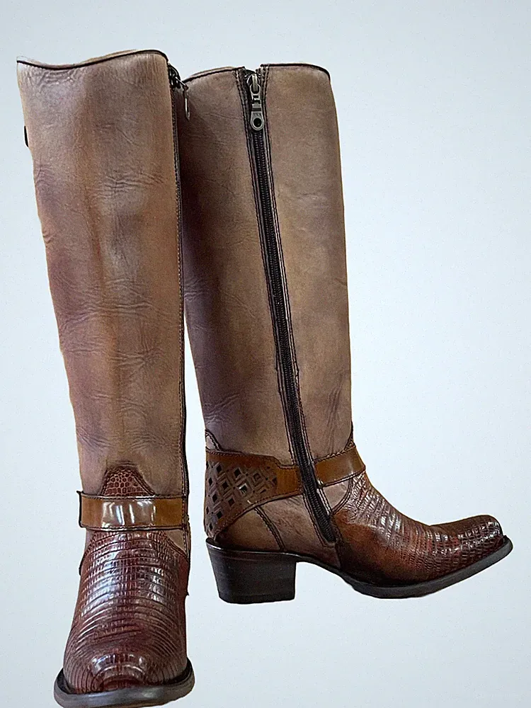 Women Lizard 7US (24MX) Equestrian Boots made by Cuadra (2F13LT)