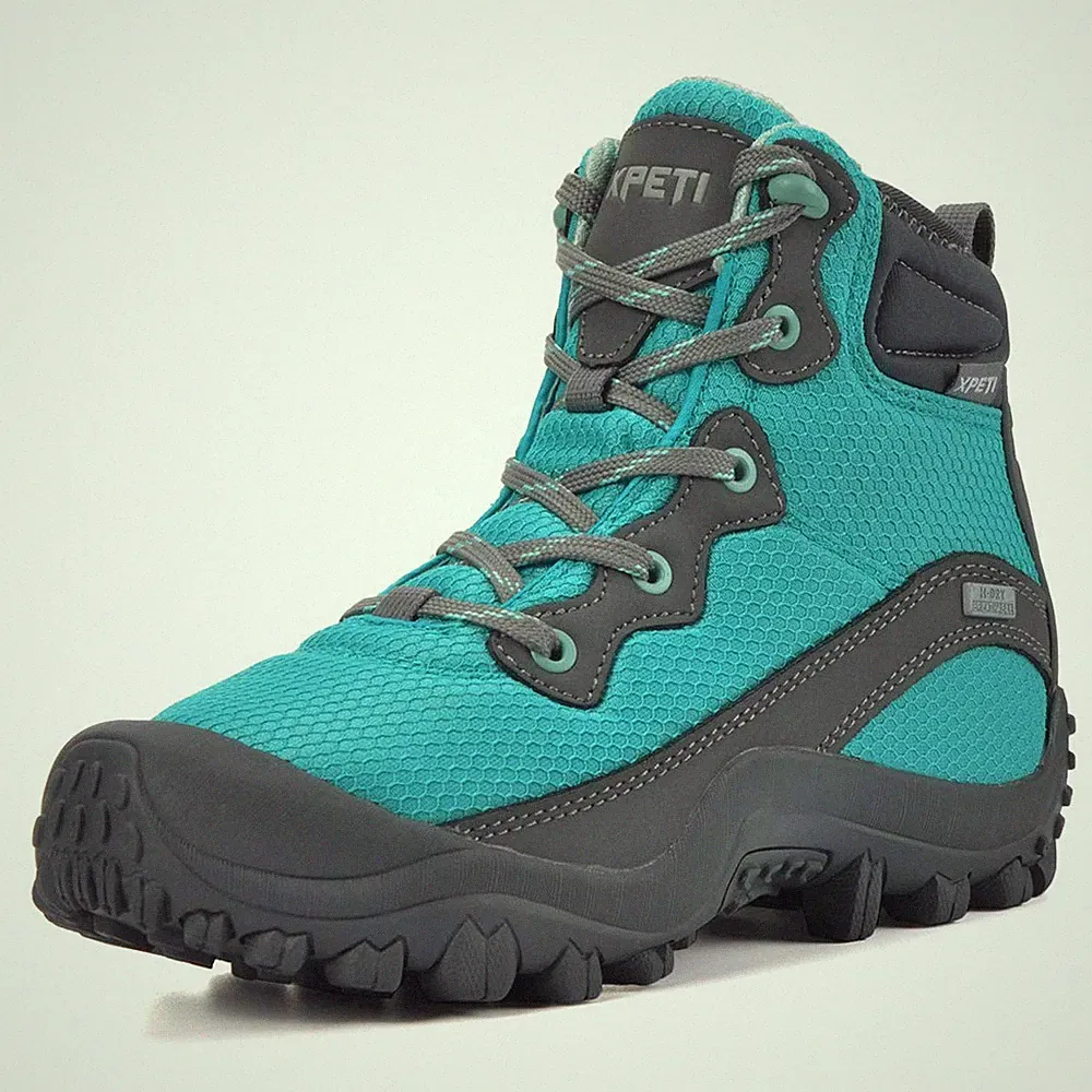 Women's Dimo Waterproof Hiking Boots Outdoor Winter Walking Ankle Shoes Blue...