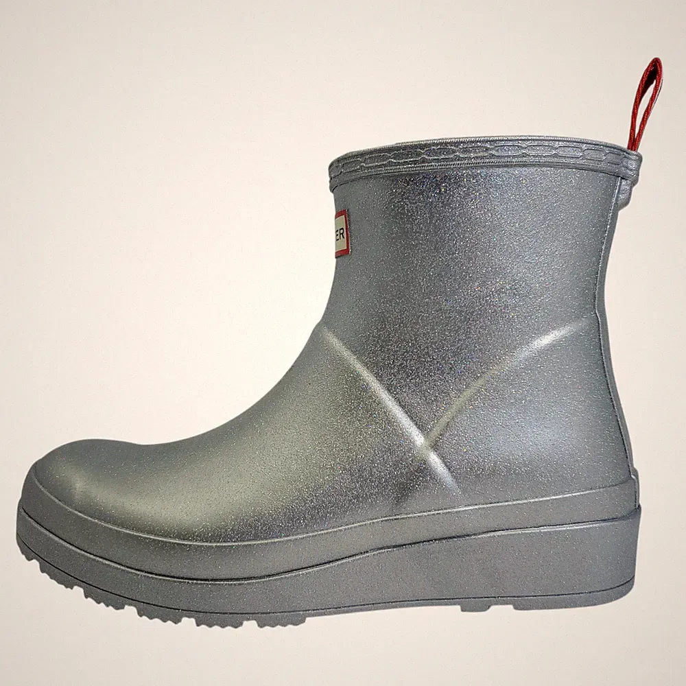 Women's Hunter Play Short Cosmic Waterproof Boots, Silver