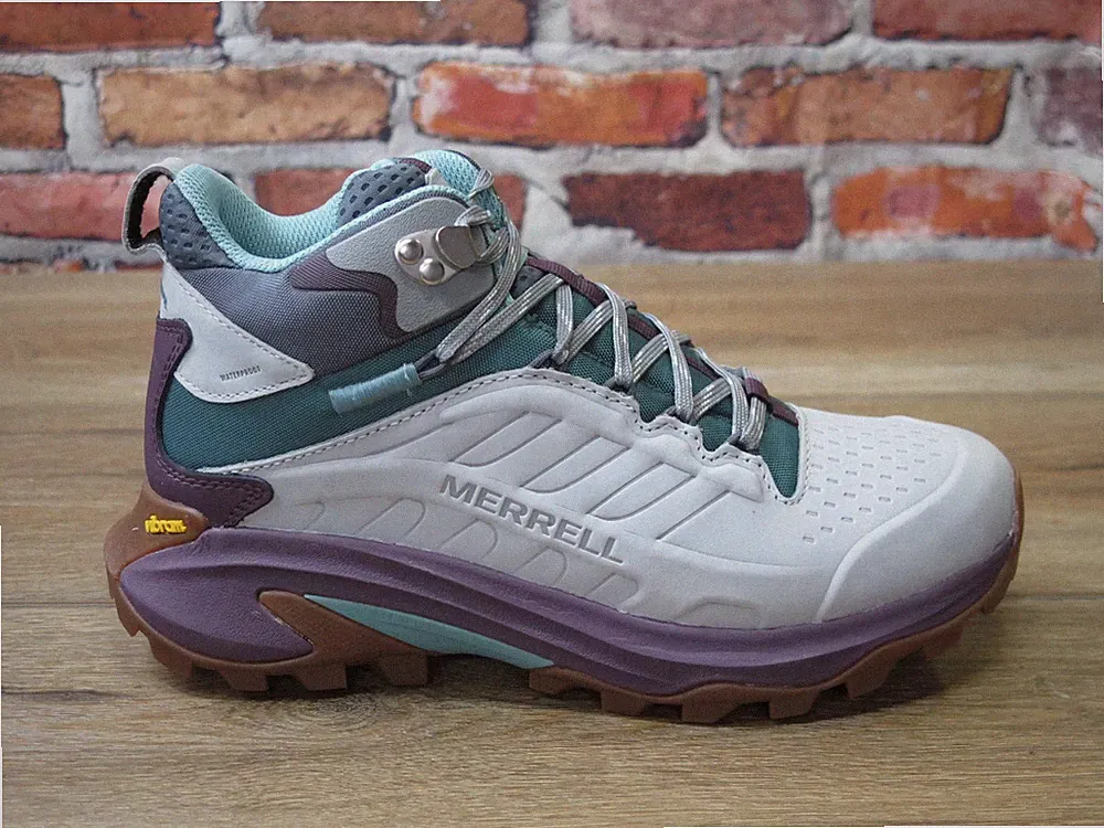 Women's Merrell Moab Speed 2 Leather Waterproof Hi-Top Hiking Boot Grey *J038222
