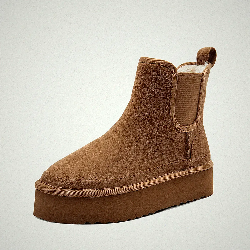 Women’s Snow Boots Skin-Friendly Faux Fur Lightweight Winter Boots EVA Outsole