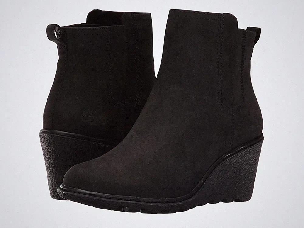 Women's Timberland Amston Chelsea Boots, Black Nubuck TB0A19AJ 001 Size 6