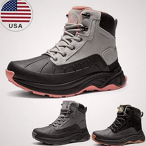 Women's Waterproof Hiking Boots Outdoor Non-Slip Shoes -Standard & Wide Size