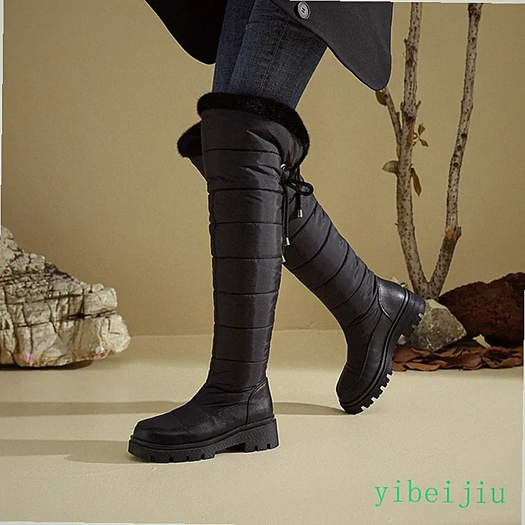 Women's Winter Padded Over The Knee High Long Tube Boots Warm Snow Shoes Lady's