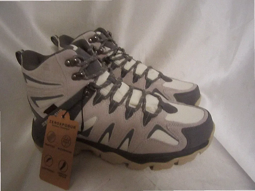 WOMEN`S ZEROXPOSUR COLORADO MID HIKING BOOTS SIZE 6M NEW GREY WATERPRO0F