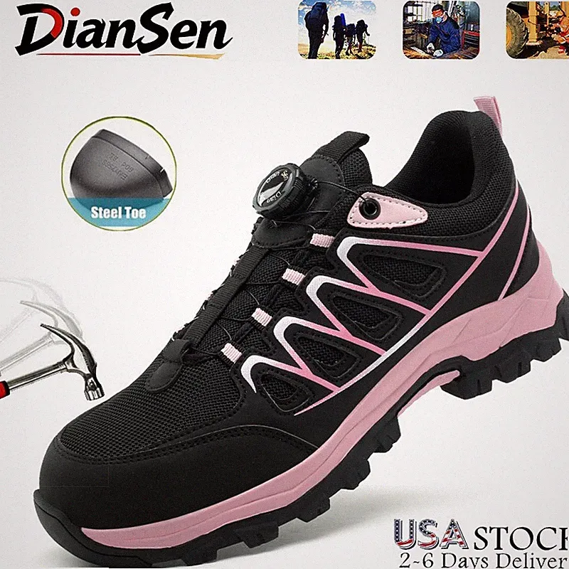 Women Work Shoes Steel Toe Safety Shoes Indestructible Casual Shoes Hiking Boots