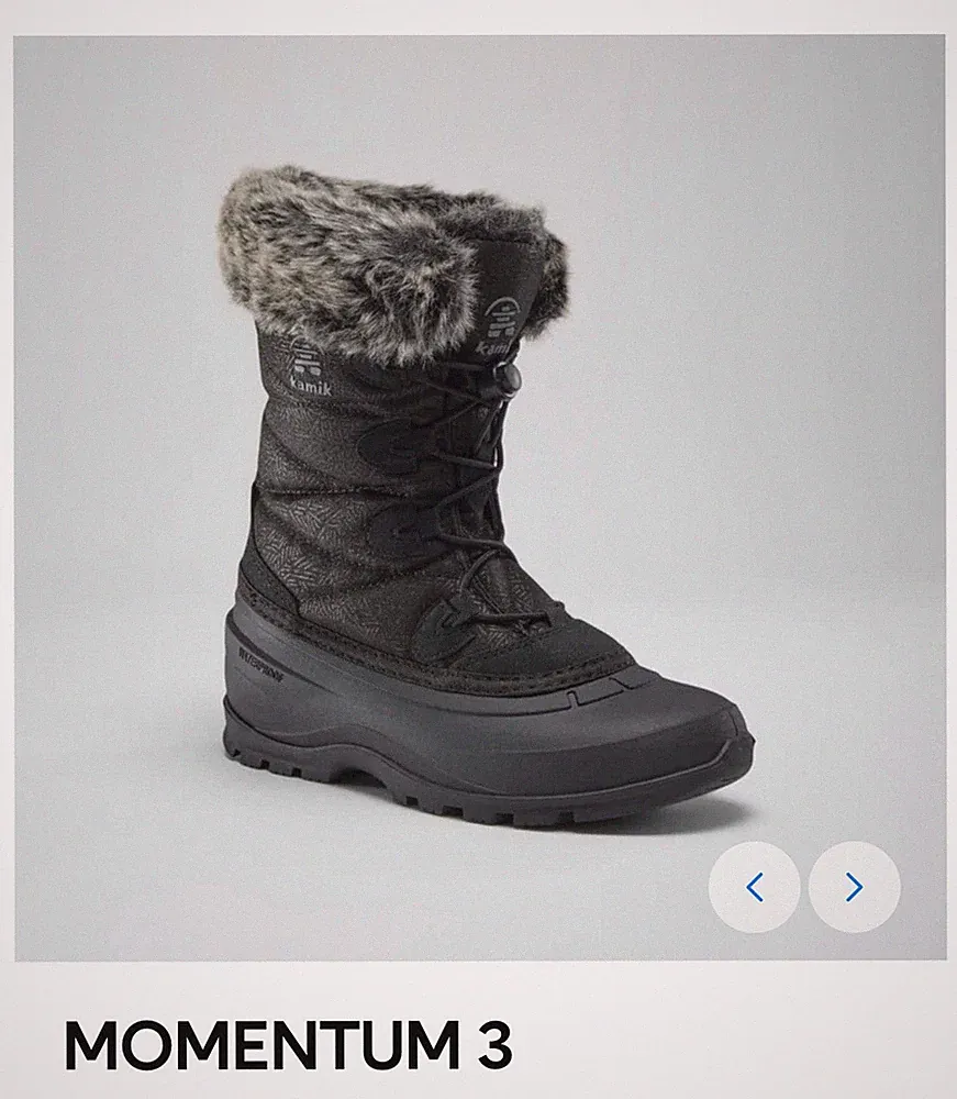 Womens Kamik Momentum 3 Vegan Waterproof Winter Boots. Size 8. Nice Boots!