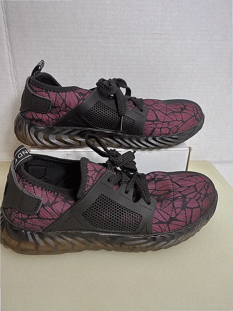 Womens Steel Toe Shoes 41/ 10 Purple Puncture Resistant Motorcycle Work Ladies