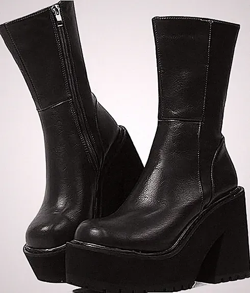 Womens Wedge Heel Ankle Boots Platform Zipper Punk Motorcycle Booties Chunky