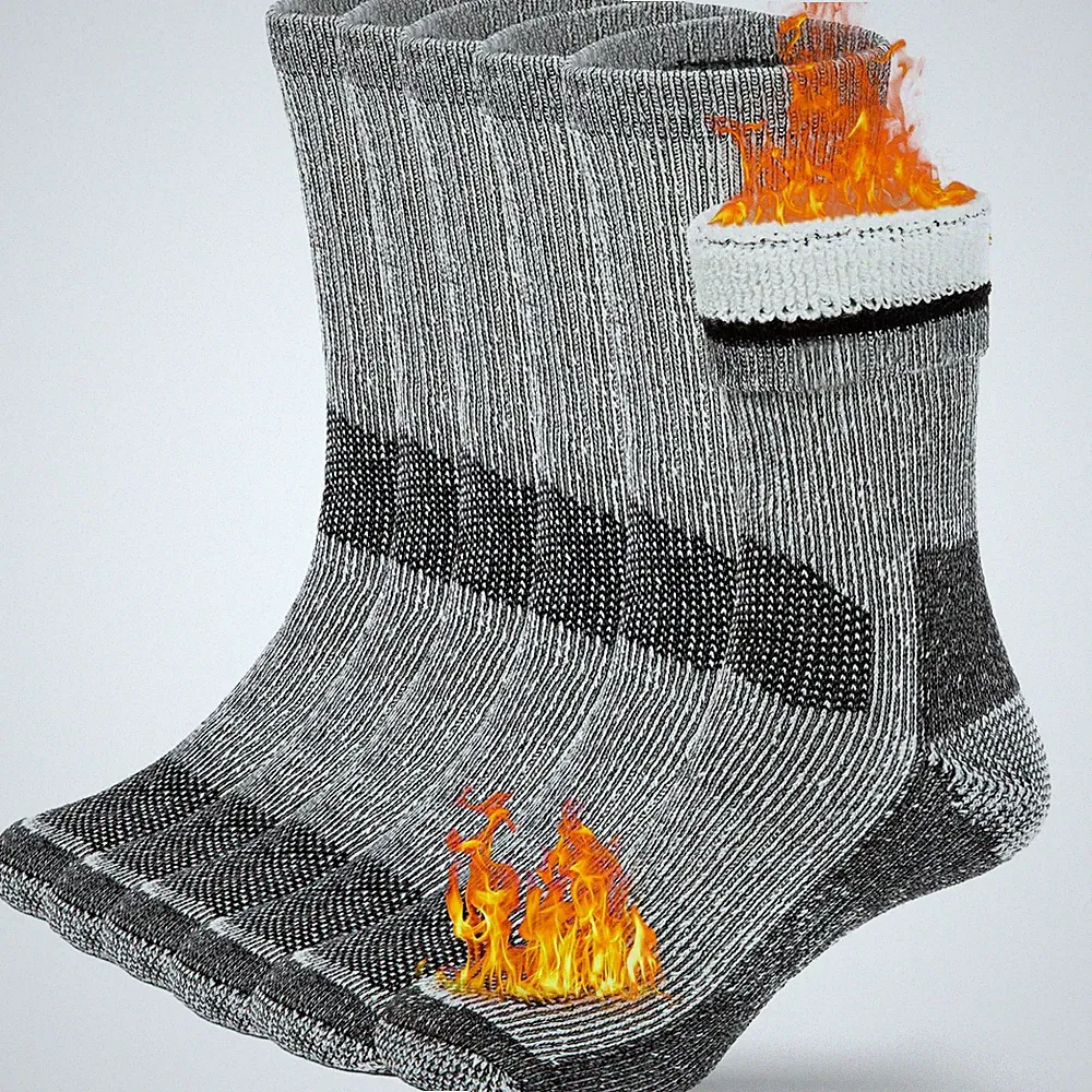 Wool Socks for Men Women Merino Thermal Warm Cozy Winter Fuzzy Boot Sock Char...
